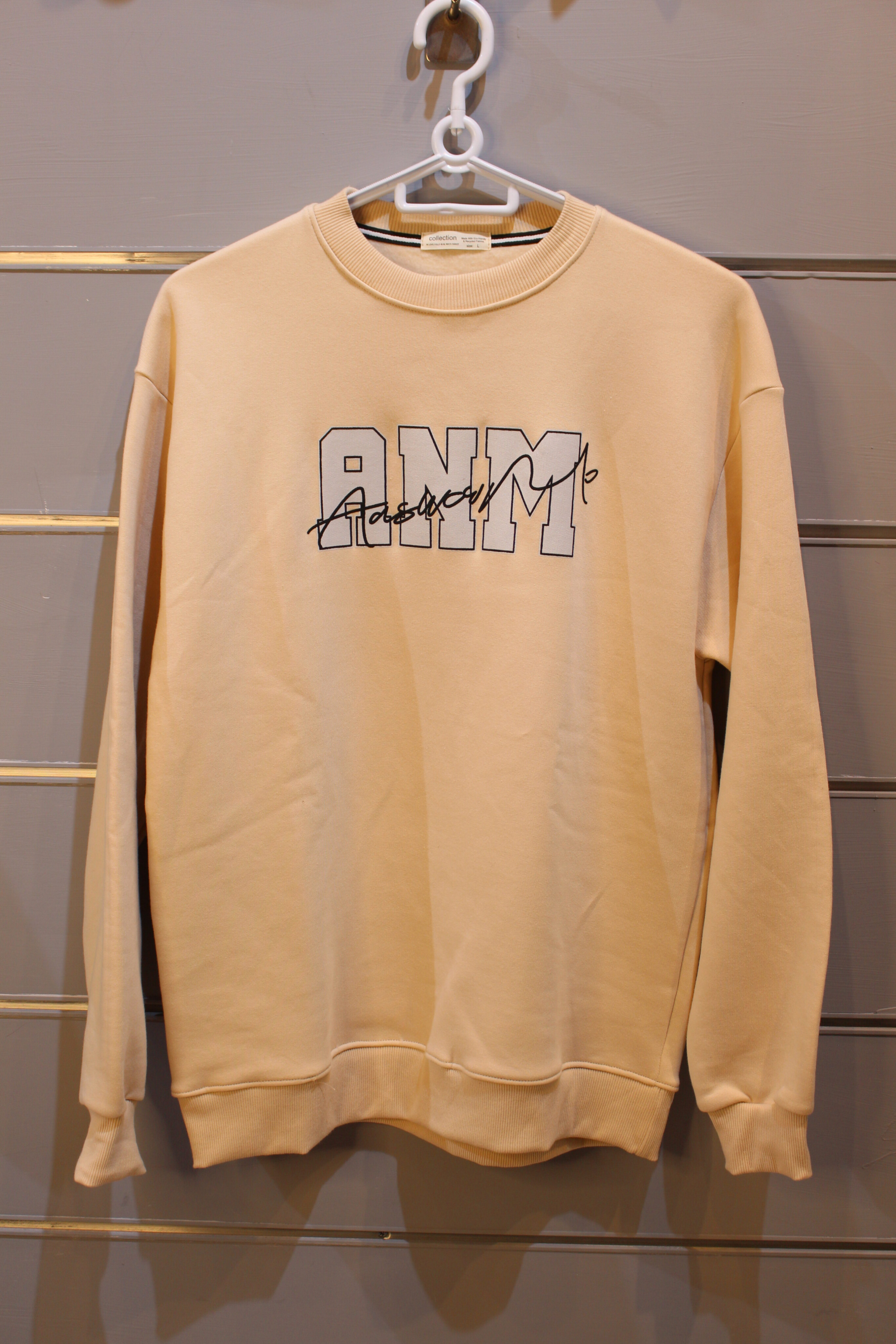 دورس سه‌نخ ضخیم طرح ANM کرمی (کالکشن کلاسیک شهری)