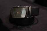 کمربند ریلی فوم درجهیک مردانه رنگ مشکی مات صفحه شیشه ای