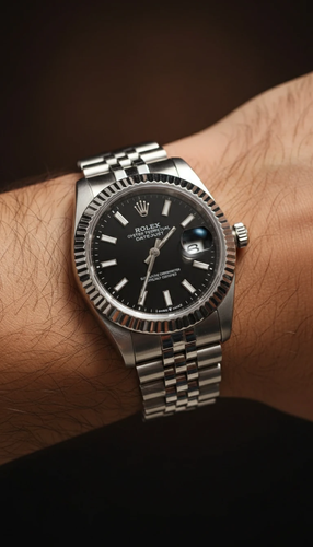 ساعت مردانه رولکس پریمیوم لاکچری LUXURY STEEL FLUTED