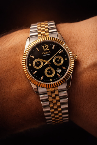 ساعت کاسیو مردانه صفحه مشکی رسمی مجلسیCASIO DARK EXECUTIVE