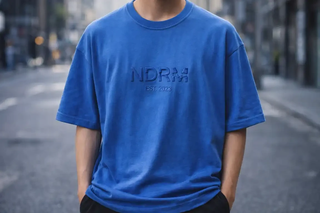 تی شرت مردانه باکسی گلدوزی گرم بالا ماکان مدل NDRM رنگ بندی