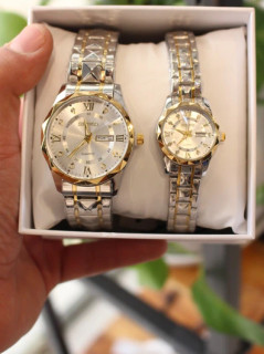 ست ساعت سیکو seiko بند و شیشه کریستالی بسیار خاص ضد اب