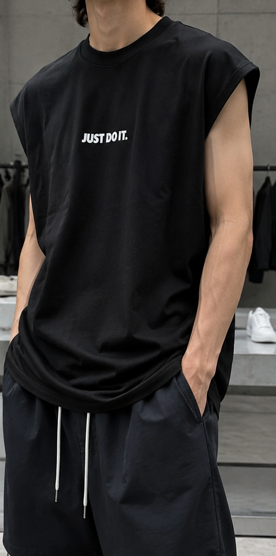 وست کژوال و مدرن مردانه (آستین‌حلقه) | رنگ مشکی کلاسیک | Classic Black Urban Vest - Just Do It Essential
