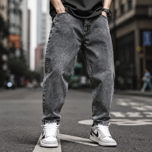 شلوار جین مردانه مامفیت ابروبادی اسیدشور زاپدار مدل Bronivan Acid Wash