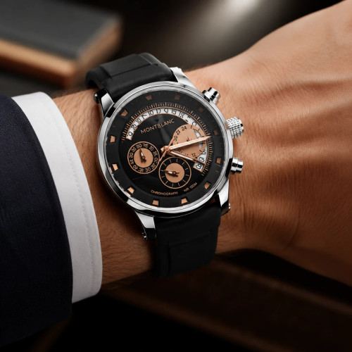 ساعت مچی مردانه مونبلان Montblanc Star Legacy کرنوگراف بند مشکی