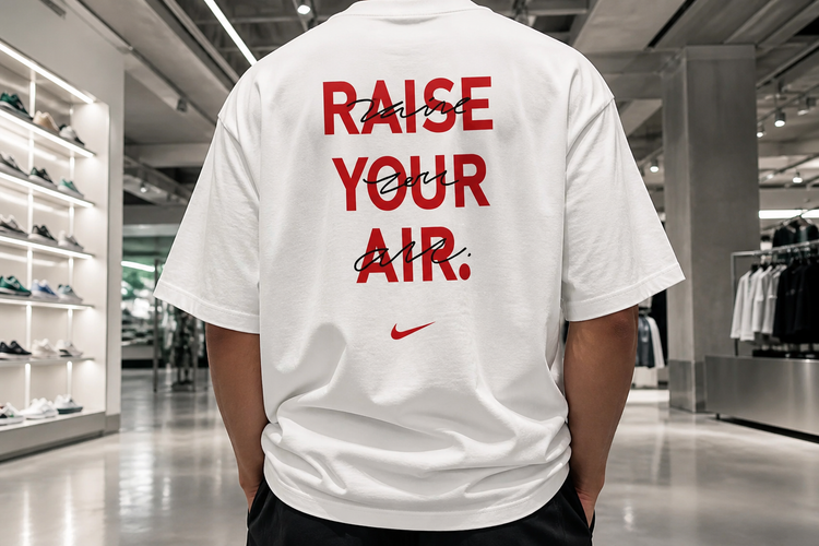 تیشرت مردانه حامو سفیدمدل Raise Your Air اورسایز با چاپ پشت گرافیکی پشت