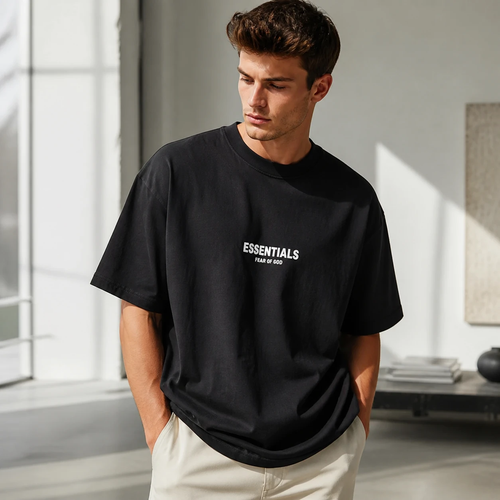 تیشرت Oversized Noir با لوگوی سفید و استایل کژوال شهری