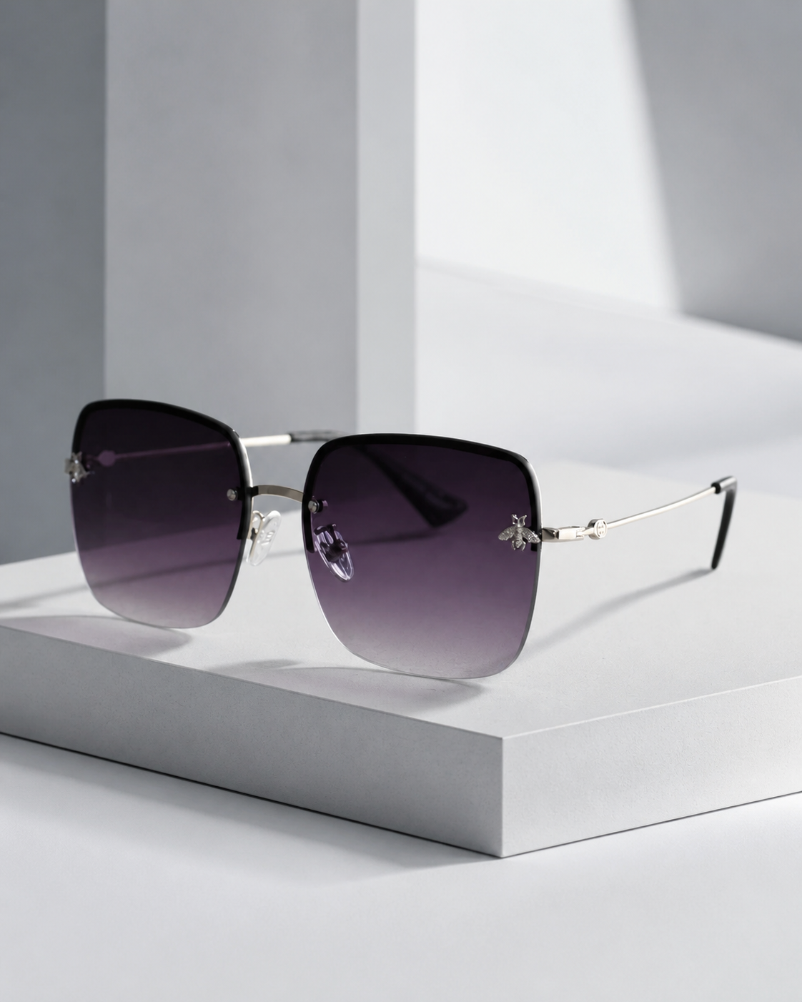 عینک آفتابی زنانه Silver Bee مدل Black Plum Gradient