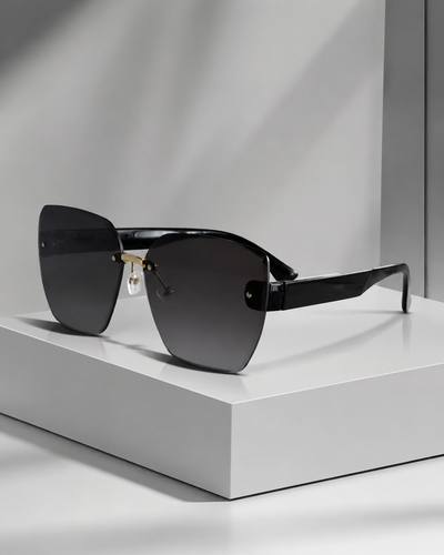 عینک آفتابی استایل مونوکروم مدل Luxury Black Cat Eye