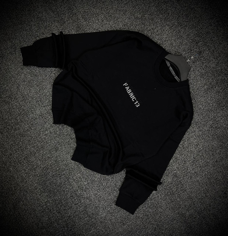 دورس مردانه پنبه سه نخ گرم بالا حامو رنگ مشکی طرح FABRIC 13 | Hamo Men’s Sweatshirt