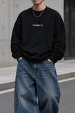 دورس مردانه پنبه سه نخ گرم بالا حامو رنگ مشکی طرح FABRIC 13 | Hamo Men’s Sweatshirt