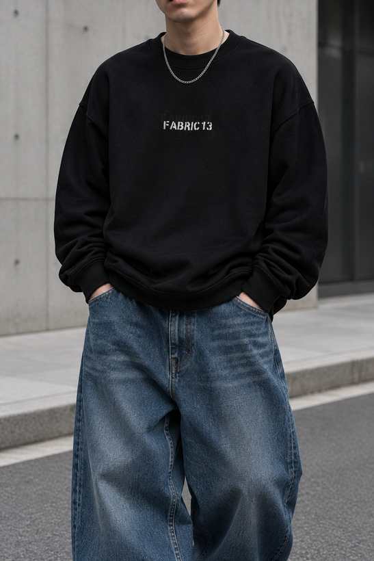 دورس مردانه پنبه سه نخ گرم بالا حامو رنگ مشکی طرح FABRIC 13 | Hamo Men’s Sweatshirt