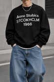 دورس گرم بالا مردانه پنبه سه نخ حامو رنگ مشکی تایپوگرافی 1966 | Hamo Navy Oversized Sweatshirt