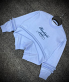 دورس پاییزه مردانه سه نخ پنبه گرم بالا رنگ ابی پاستیلی حامو | Hamo Minimal Cotton Sweatshirt