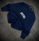 دورس پاییزه مردانه سه نخ پنبه گرم بالا گرافیکی رنگ سرمه ای حامو SAVEDE ME | Hamo Cotton Sweatshirt