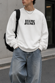 دورس پاییزه مردانه سه نخ پنبه گرم بالا گرافیکی رنگ سفید شیری حامو SAVEDE ME | Hamo Cotton Sweatshirt
