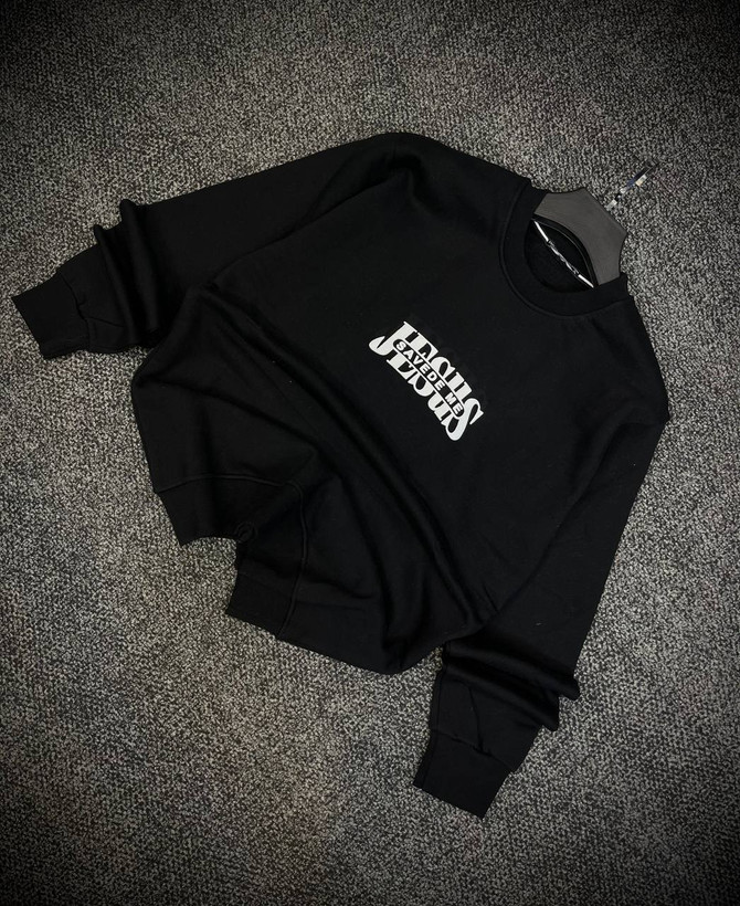 دورس پاییزه مردانه سه نخ پنبه گرم بالا گرافیکی رنگ مشکی حامو SAVEDE ME | Hamo Cotton Sweatshirt