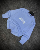 دورس پاییزه مردانه سه نخ پنبه گرم بالا گرافیکی رنگ ابی پاستیلی حامو SAVEDE ME | Hamo Cotton Sweatshirt