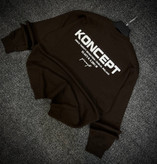 دورس یقه گرد مشکی با چاپ پشت طرح KONCEPT حامو رنگ قهوه ای موکا | Hamo Minimalist Crewneck