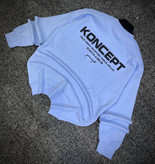 دورس یقه گرد مشکی با چاپ پشت طرح KONCEPT حامو رنگ ابی پاستیلی | Hamo Minimalist Crewneck