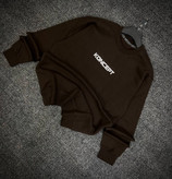 دورس یقه گرد مشکی با چاپ پشت طرح KONCEPT حامو رنگ قهوه ای موکا | Hamo Minimalist Crewneck