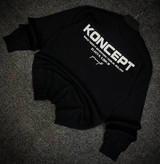 دورس یقه گرد مشکی با چاپ پشت طرح KONCEPT حامو رنگ مشکی | Hamo Minimalist Crewneck