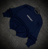 دورس یقه گرد مشکی با چاپ پشت طرح KONCEPT حامو رنگ سرمه ای | Hamo Minimalist Crewneck