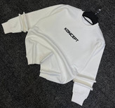 دورس یقه گرد مشکی با چاپ پشت طرح KONCEPT حامو رنگ سفید | Hamo Minimalist Crewneck