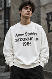 دورس گرم بالا مردانه پنبه سه نخ حامو رنگ سفید تایپوگرافی 1966 | Hamo Navy Oversized Sweatshirt