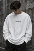 دورس سه نخ پنبه سفید FABRIC 13 مردانه | Hamo White Cotton Sweatshirt