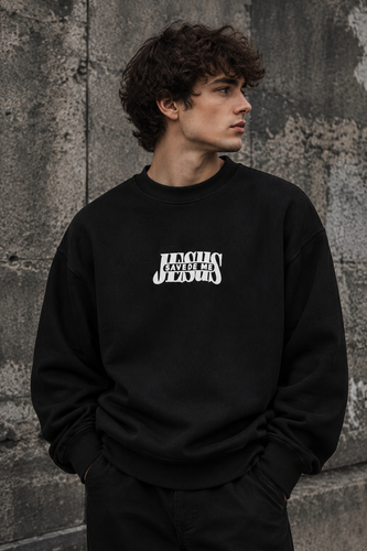 دورس پاییزه مردانه سه نخ پنبه گرم بالا گرافیکی رنگ مشکی حامو SAVEDE ME | Hamo Cotton Sweatshirt