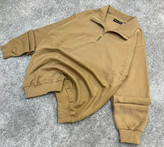 دورس اولد مانی ماندانا نیم زیپ مردانه رنگ اجری مخملی حامو ور | Hamo Cream Half-Zip Sweatshirt