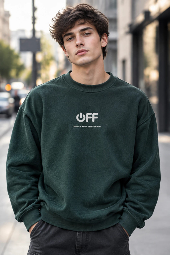 دورس پنبهایسه نخ کژوال مردانه رنگ سبز یشمی حامو | Hamo Aesthetic Minimal Pullover