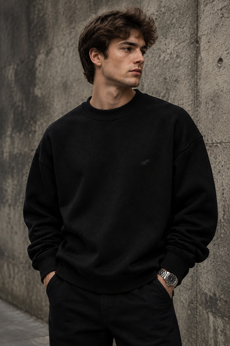 دورس مردانه ماندانا اولد مانی رنگ مشکی مستر کوالیتی | Hamo Mandana Old Money Crewneck