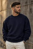 دورس مردانه ماندانا اولد مانی رنگ سرمه ای تیره مستر کوالیتی | Hamo Mandana Old Money Crewneck