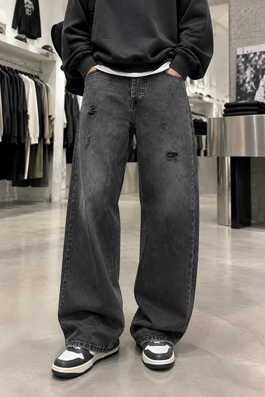 شلوار جین بگ مردانه استریت‌استایل Streetwear Baggy Jeans