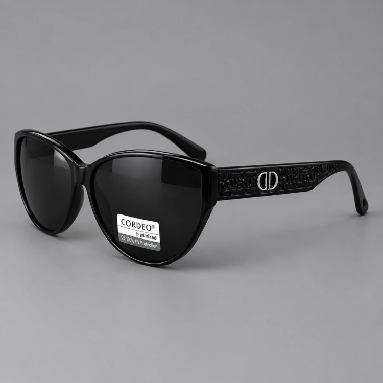 عینک آفتابی مشکی مدل CORDEO با عدسی تیره | CORDEO Style Sunglasses