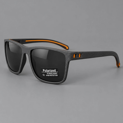 عینک آفتابی اسپرت با فریم گرافیتی و دسته نارنجی | Graphite Orange Sunglasses
