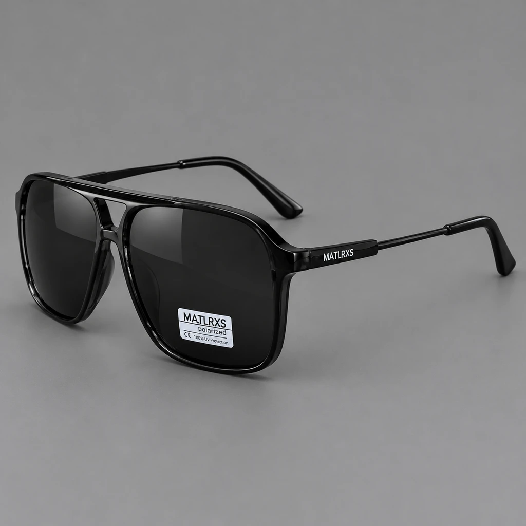 عینک آفتابی مشکی مدل ناویگیتور با عدسی دودی | Black Navigator Sunglasses