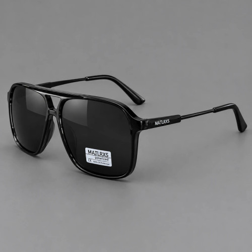 عینک آفتابی مشکی مدل ناویگیتور با عدسی دودی | Black Navigator Sunglasses