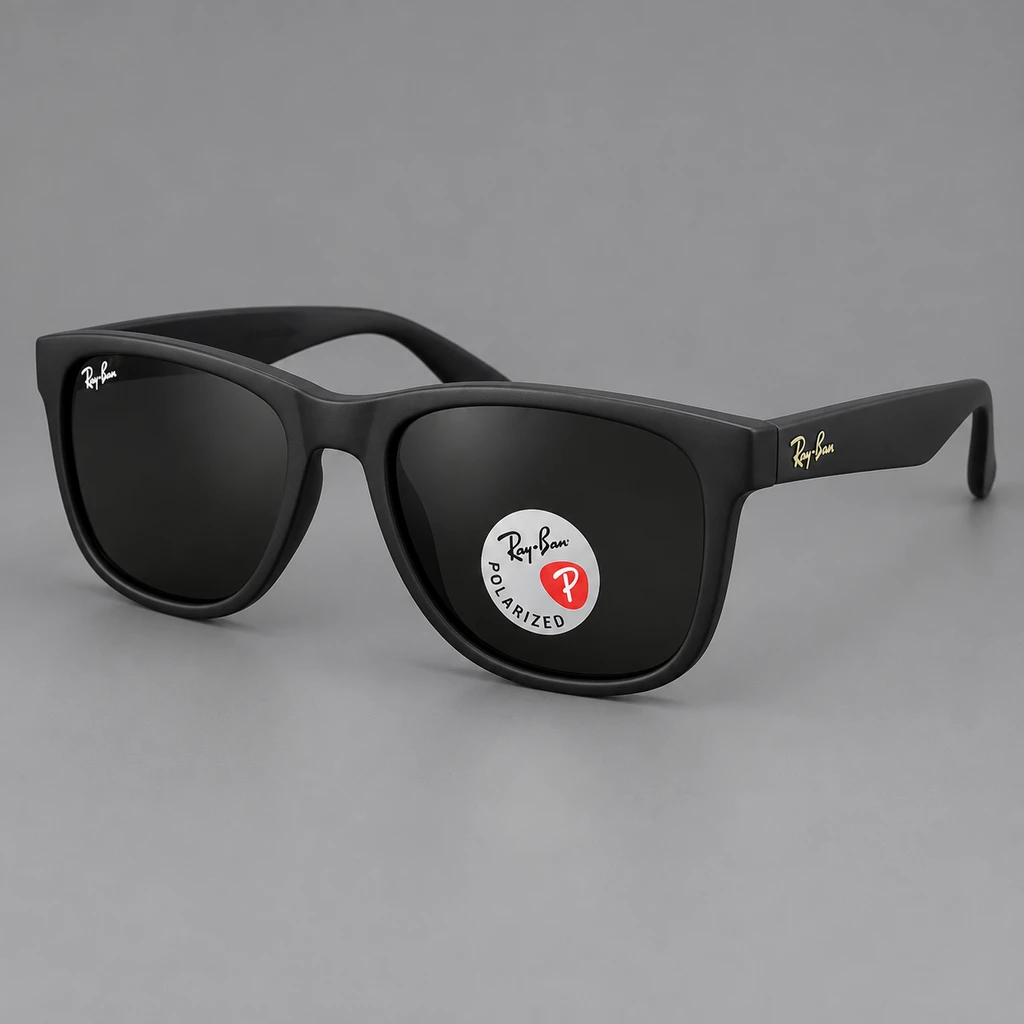 عینک آفتابی مشکی مدل ویفرر با عدسی دودی | Black Wayfarer Sunglasses