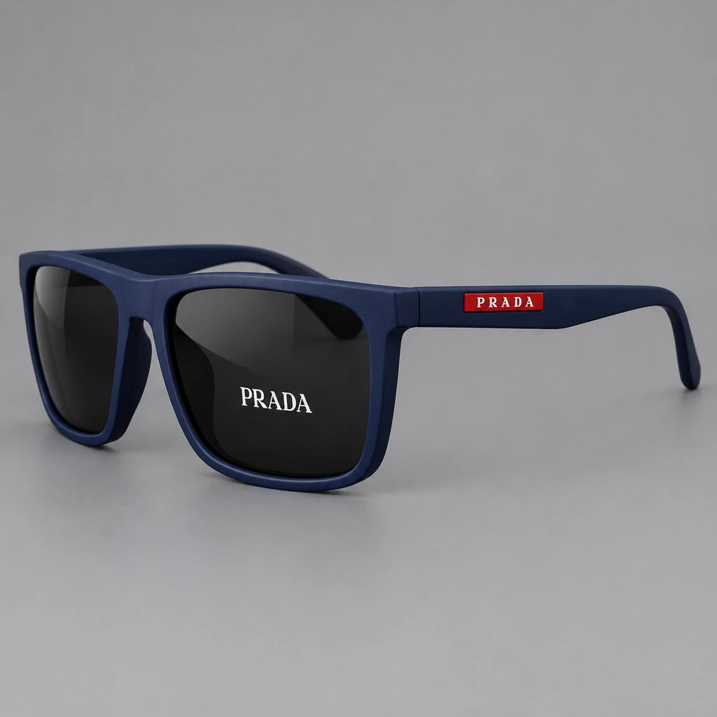 عینک آفتابی مردانه فریم مربعی سرمهای | Modern Square Sunglasses by Hamo