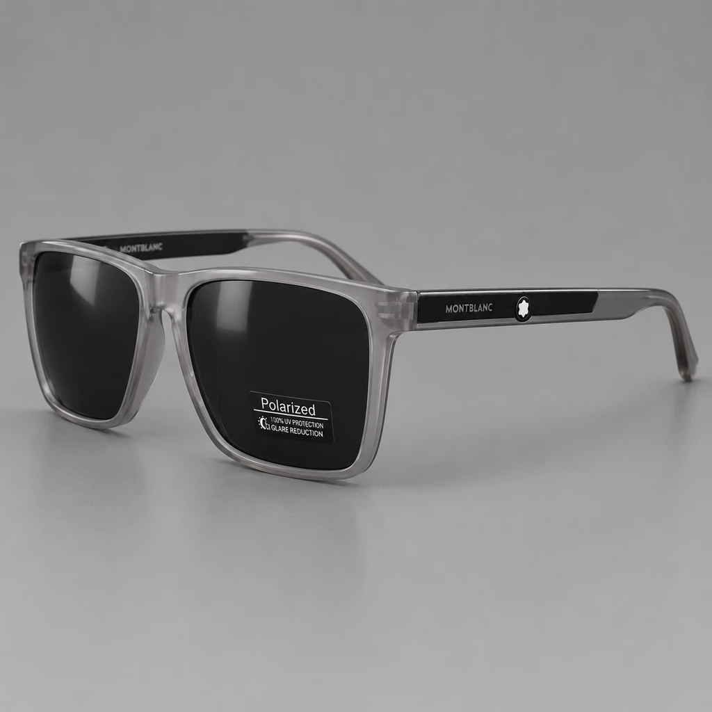 عینک آفتابی مستطیلی یونیسکس فریم دودی | Unisex Smoke Rectangle Shades – Hamo