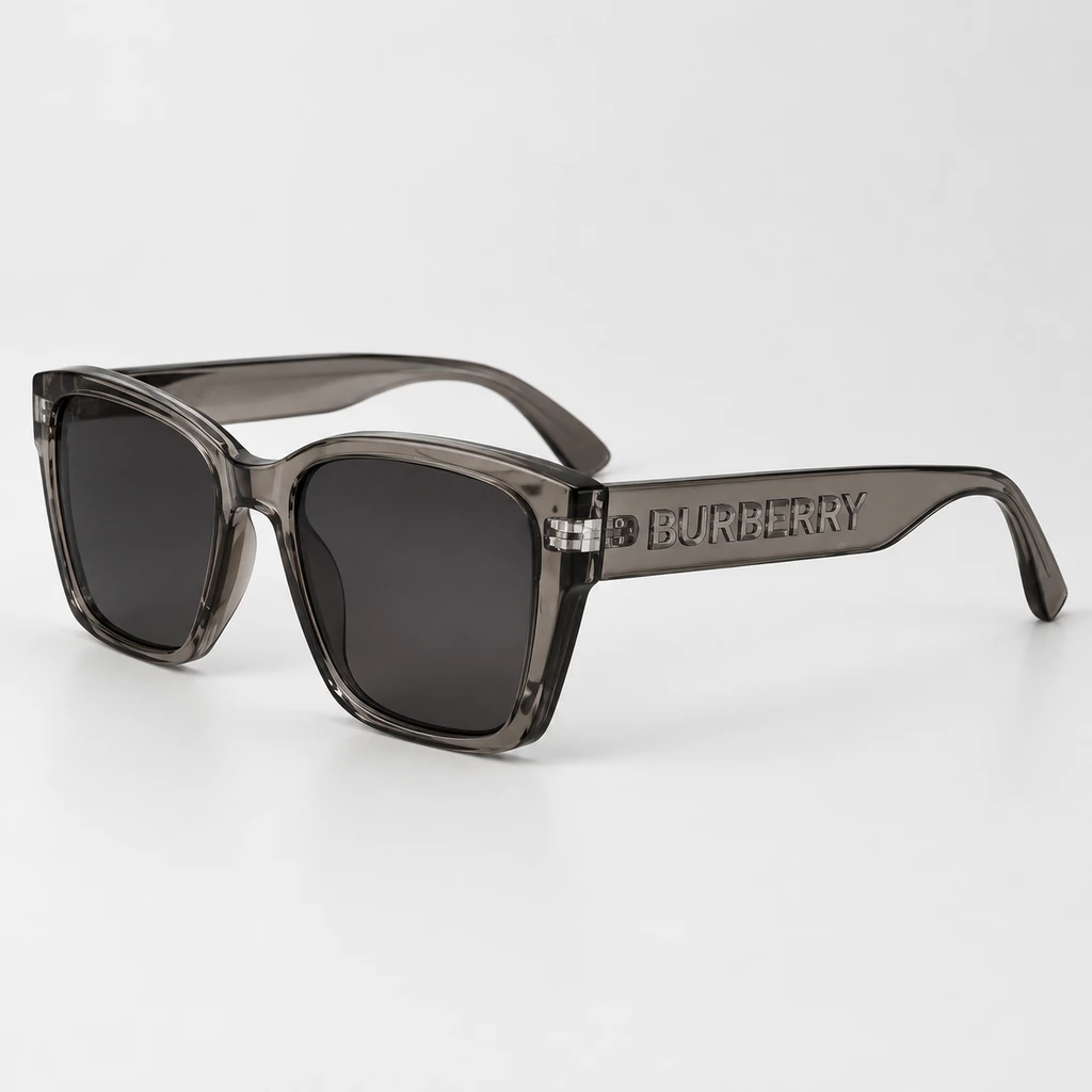 عینک آفتابی یونیسکس فریم دودی شفاف | Unisex Translucent Grey Shades – Hamo Edit