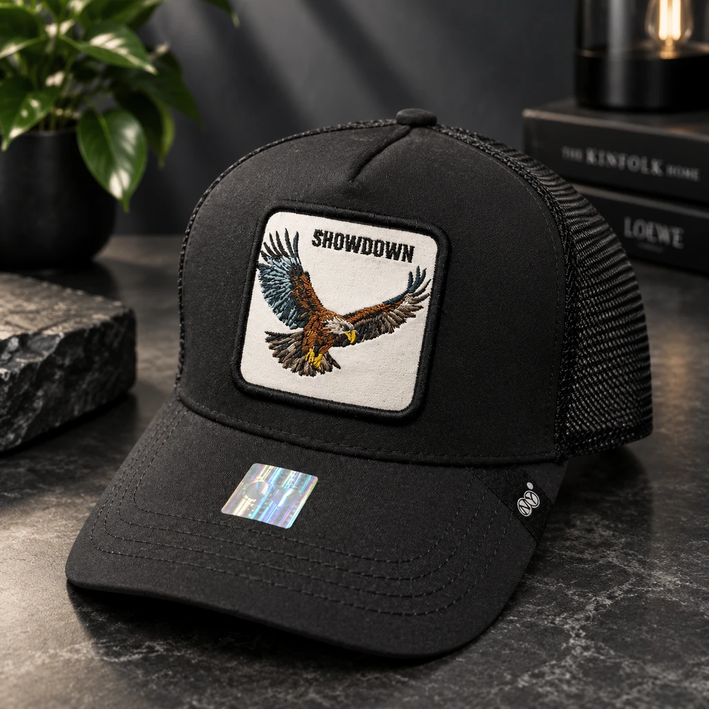 کلاه کپ نقاب خمیده پشت توری حامو | Curved Brim Trucker Cap