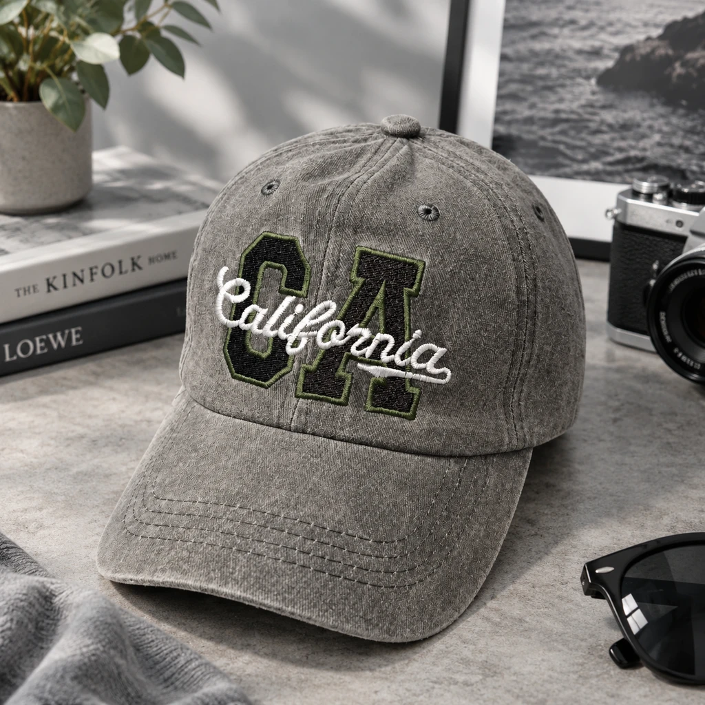 کلاه بیسبالی طوسی طرح CA حامو | CA Baseball Cap